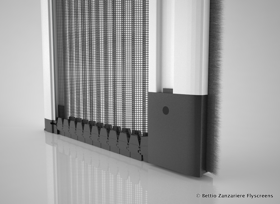 Picoplis Bettio Pleated Mosquito Net with 2 Shutters - Side Scrolling Without Barriers Picoplis Bettio Zanzariera Plissettata a 2 Battenti - Scorrimento Laterale Senza Barriere