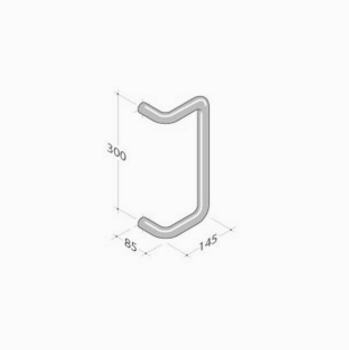 PVD-207 Pull handle in stainless steel PVD treatment 