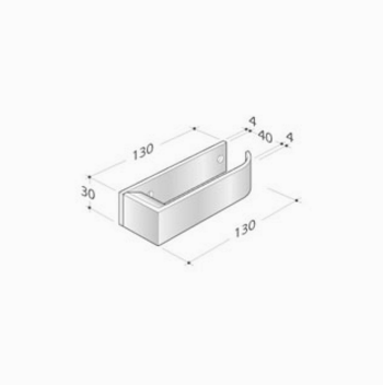 Pair of handles pba 2001.IT in stainless steel AISI 316L