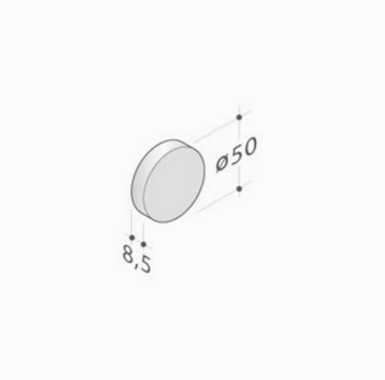 pba 28TU Pair of Escutcheons Nozzles in Stainless Steel AISI 316L