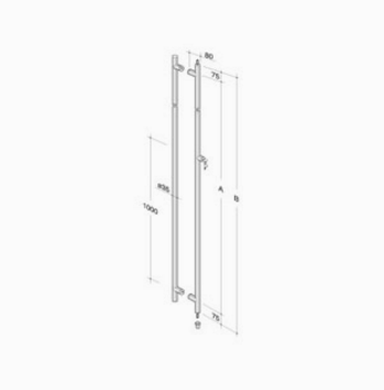 pba 200C-Y AISI 316L Stainless Steel Pull Handle with Built-in Lock