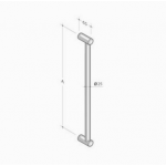 200.120 pba Pull Handle in Stainless Steel AISI 316L