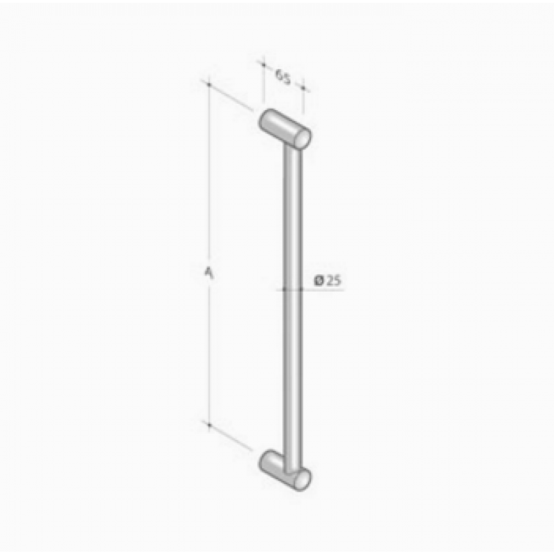 200.120 pba Pull Handle in Stainless Steel AISI 316L