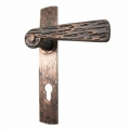 2058 Similar Wood Wrought Iron Door Handle on Plate Lorenz Ferart