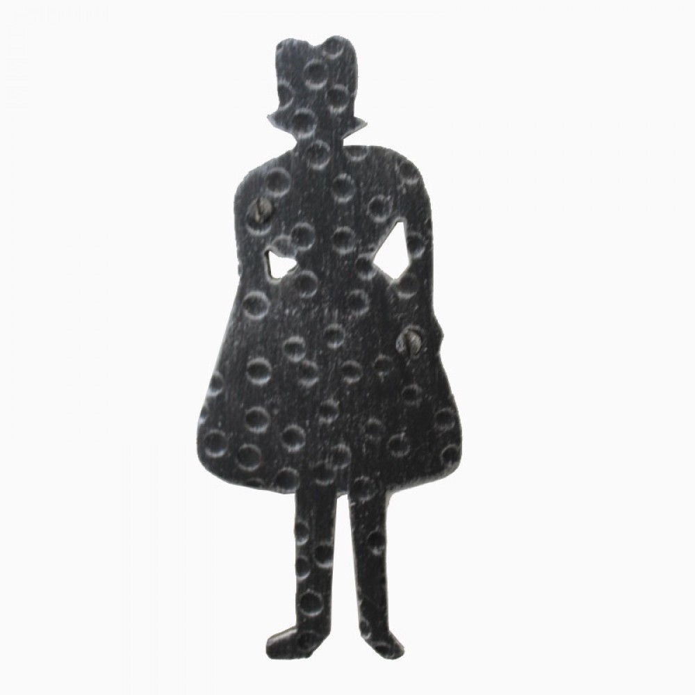 2207 Signal Woman Shape Wrought Iron for WC Female Bathroom Lorenz Ferart