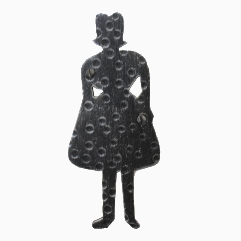 2207 Signal Woman Shape Wrought Iron for WC Female Bathroom Lorenz Ferart