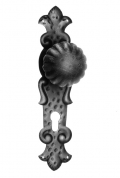 59/F Ø75 Fixed Door Knob on Plate Artistic Wrought Iron