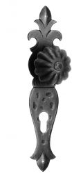 60/G Ø65 Turning Door Knob on Plate Artistic Wrought Iron