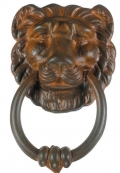 Lion Door Knocker with Wrought Iron Ring Galbusera 2215