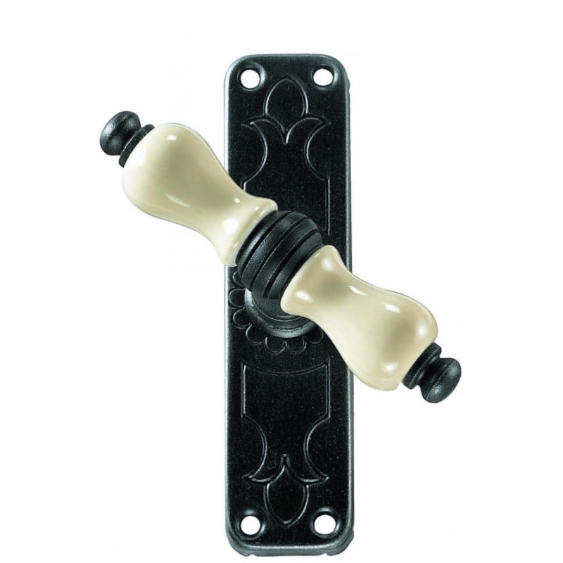 Copenhagen Galbusera Cremone Bolt Window Handle with Plate Porcelain