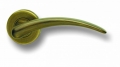 Pair of Ghidini Lord Lever Handles OGV M27 with Roses and Escutcheons