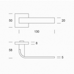 pba 0IT.153.0000 Pair of Lever Handles in Stainless Steel AISI 316L