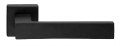 Corner Zincral Linea Calì Matt Black Pair of Handles on Rosette