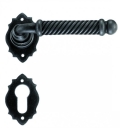 Madrid Galbusera Door Handle with Rosette and Escutcheon Plate