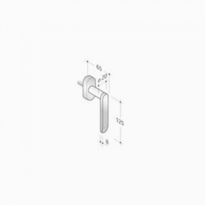 pba 2001.IT.DK Handle for Windows in Stainless Steel AISI 316L