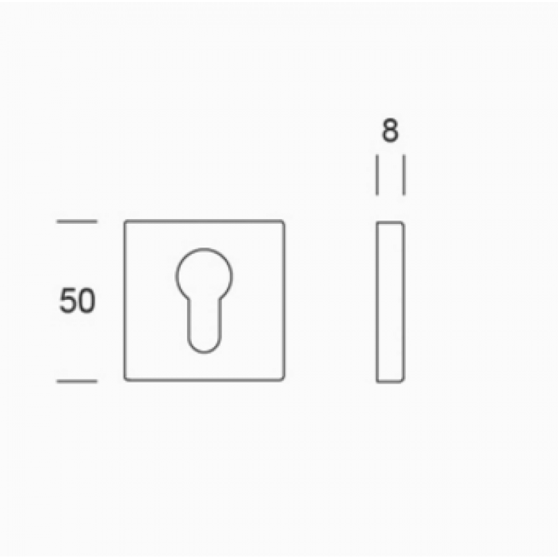 pba 0IT.002.000Y Square Nozzle in Stainless Steel