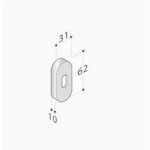 pba 2001.IT.Y Pair of Rectangular Nozzle in Stainless Steel
