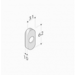 pba 2001.IT.Y Pair of Rectangular Nozzle in Stainless Steel