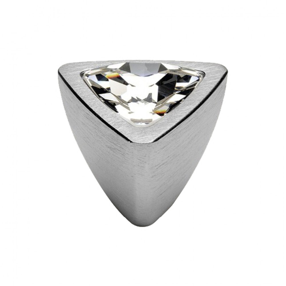 Furniture Knob Linea Calì Crystal 324 PB CS with Swarowski Satin Chrome