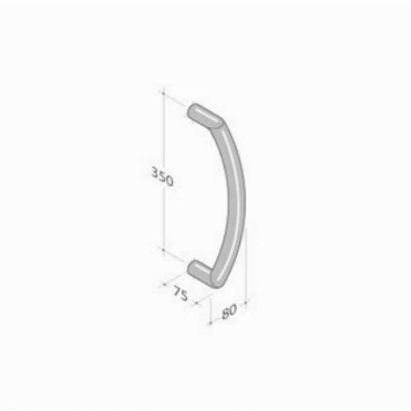 PVD-200-051 pba Pull Handle in stainless steel PVD treatment 