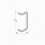 PVD-207 pba Pull Handle in stainless steel PVD treatment 