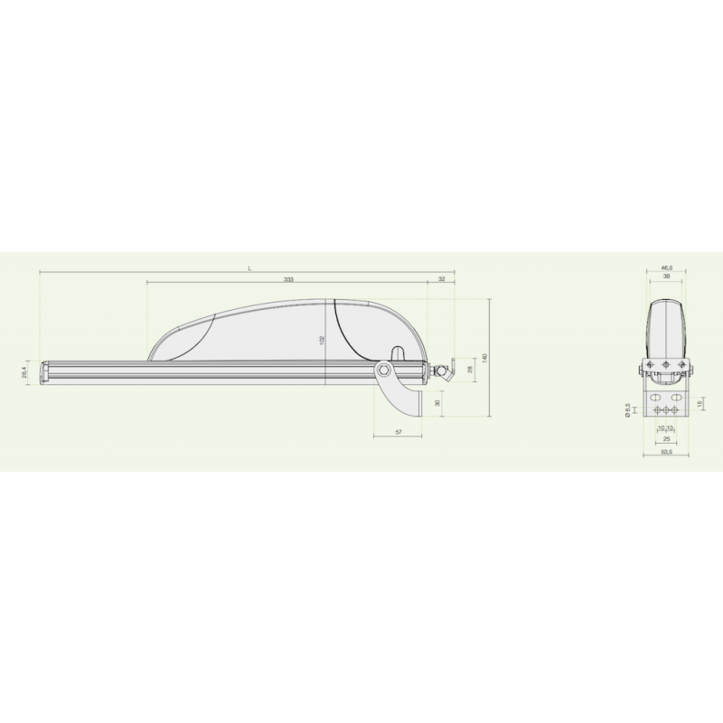 Triple Actuator Airwin A65 3W-Net 24V Rack L=2500<3750 Comunello Mowin